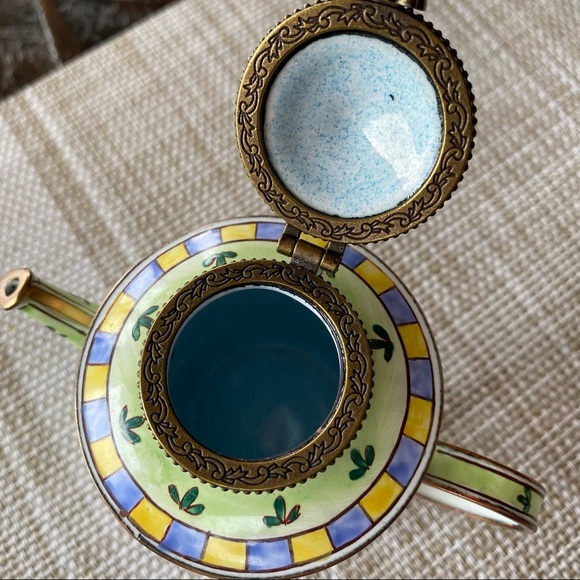 Kelvin Chen Enamel Miniature Trinket Teapot Cats - Picture 4 of 7